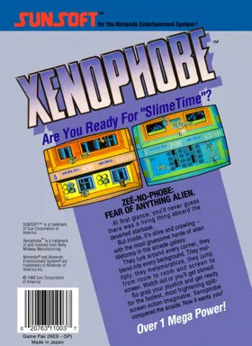 Xenophobe (USA) box cover back